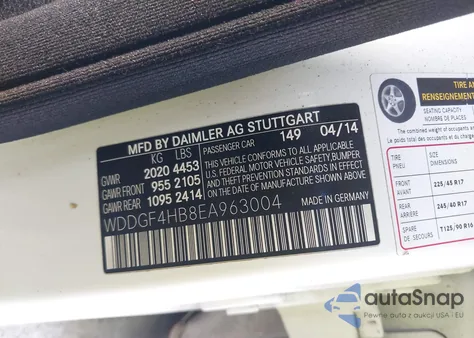 2014 Mercedes-Benz C-Class C 250 Sport from USA, damaged, VIN WDDGF4HB8EA963004